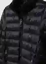 Abrigo Anorak Blandi Negro Talla 18 Mujer Mango