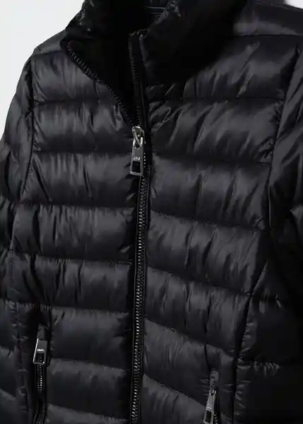 Abrigo Anorak Blandi Negro Talla 18 Mujer Mango