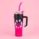 Vaso de De Pared Simple Con Asa Serie Bt21 Rosa Miniso