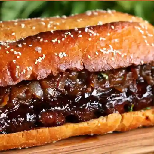 Bbq ribs sandwich