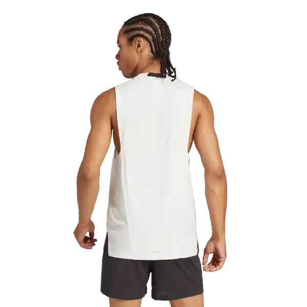 Adidas Camiseta D4T Int Tank Entrenamiento Hombre Blanco Talla M