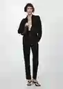 Pantalón Boreal Negro Talla 38 Mujer Mango