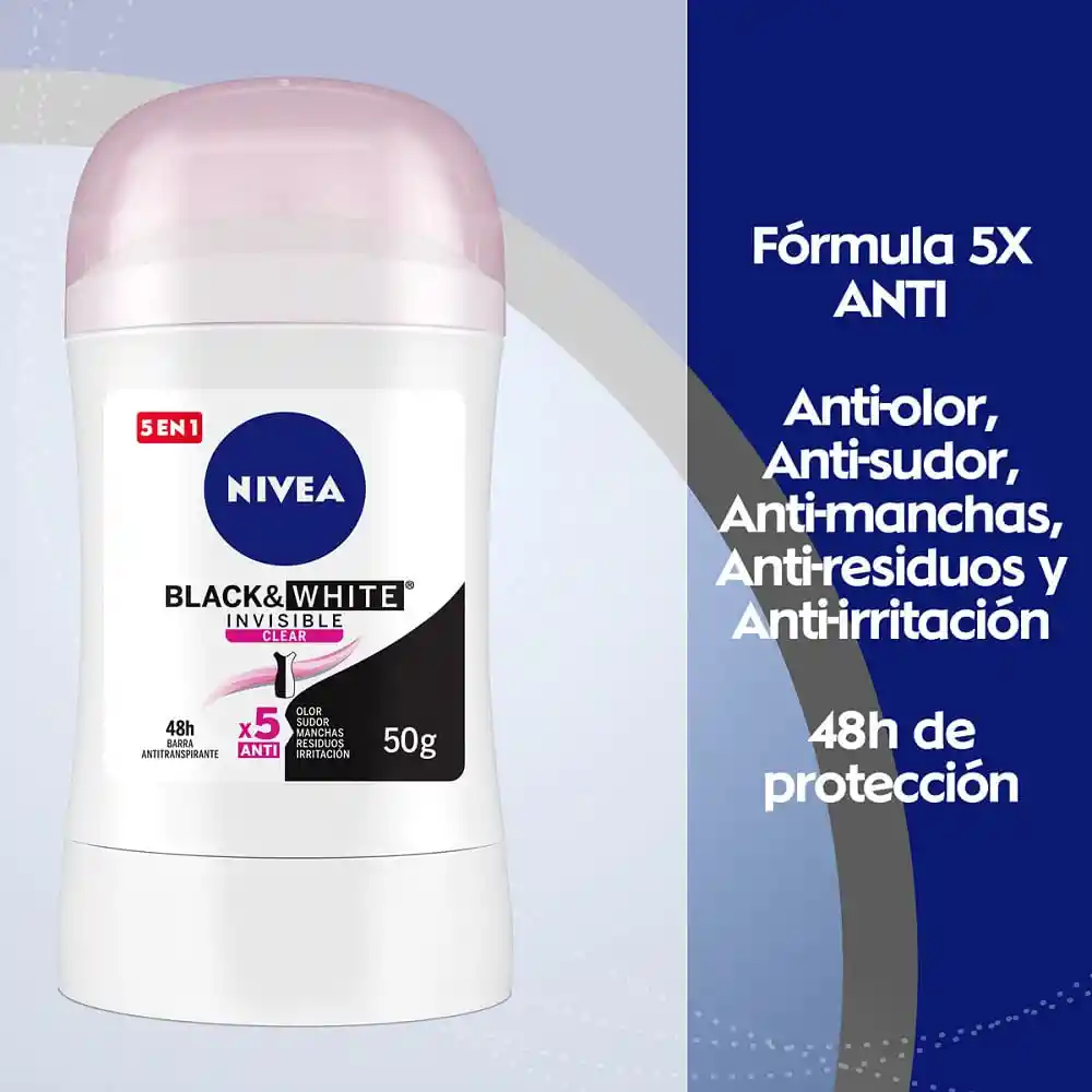 Nivea Desodorante Invisible Black & White en Barra