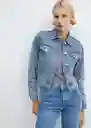 Chaqueta Cazadora Vicky Tejano Medio Talla 18 Mujer Mango