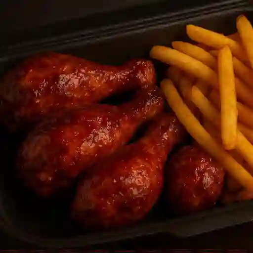 Muslos de pollo en salsa b.b.q