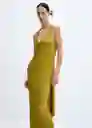 Vestido Kennedy-W Oliva Talla XL Mujer Mango