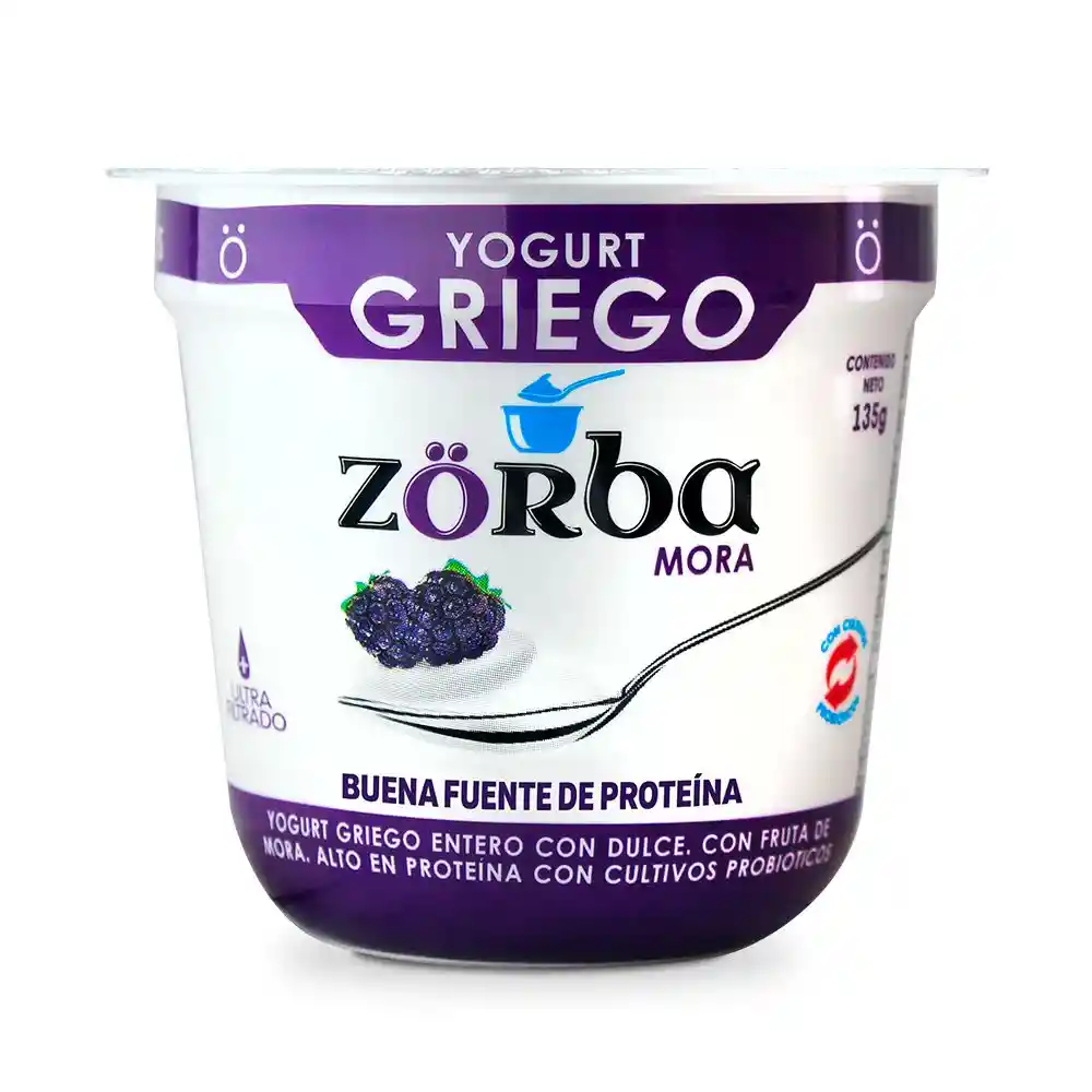 Zorba Yogurt Griego Sabor Mora