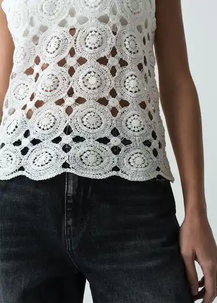 Saco Tejido Mujer Crudo Marfil Claro Talla S 582G088 Naf Naf