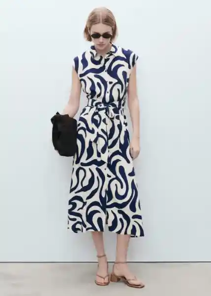 Vestido Apple Azul Talla XL Mujer Mango