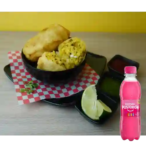 Combo Pastel de Yuca + Postobón Manzana 250 ml