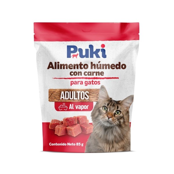 Pukí Alimento Hum Carne Gatos 85 g