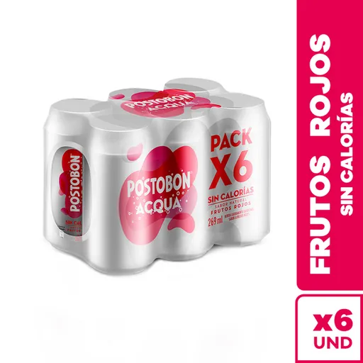 Postobón Bebida Acqua sin Calorías Sabor Frutos Rojos