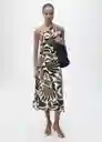 Vestido Nata Marrón Talla M Mujer Mango