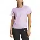 Adidas Camiseta Run It Bl Tee Para Mujer Morado Talla XS