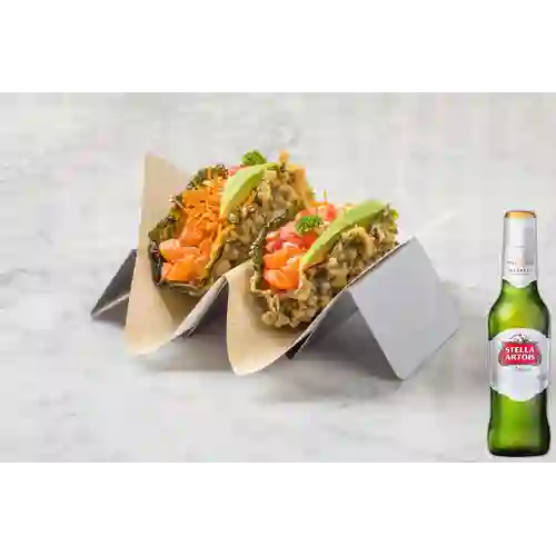 Combo Tacos Celta + Cerveza Stella Artois Bot. 330ml