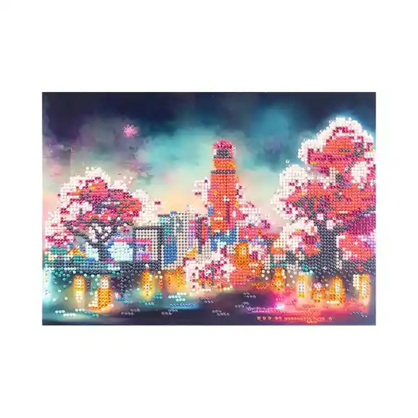 Toy Logic Cuadro de Arte Diamantiny Bosque Cerezos