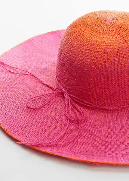 Sombrero Azores Rosa Talla 99 Mujer Mango