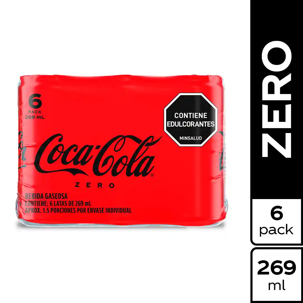 Gaseosa Coca-Cola Zero 269Ml X 6 Unds