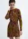Vestido Madie Burdeos Talla S Mujer Mango