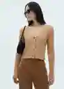 Cárdigan Yuki Camel Talla S Mujer Mango