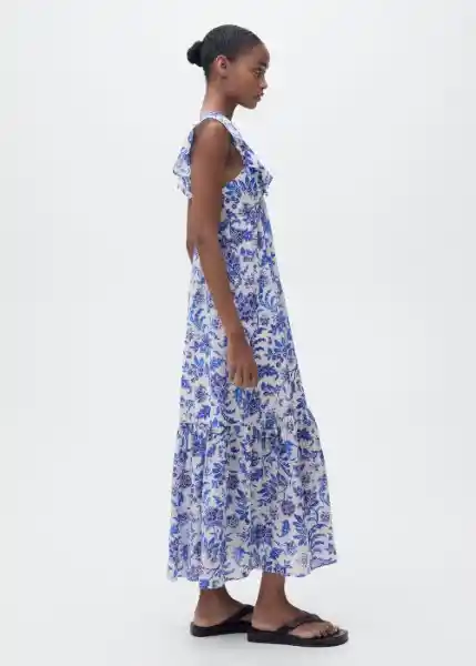 Vestido Ramona Azul Talla S Mujer Mango