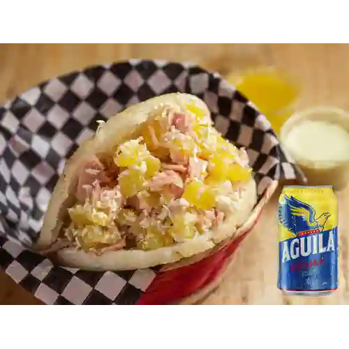 Combo Arepa Hawaiana + Aguila Orig Lta 330ml