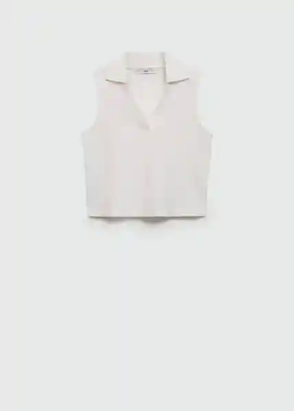 Camisa Polo Camisa Polo-H Off White Talla XS Mujer Mango