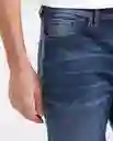 Jean Slim Fit Famous Azul Dark Ultra Oscuro 36 / 32 Chevignon