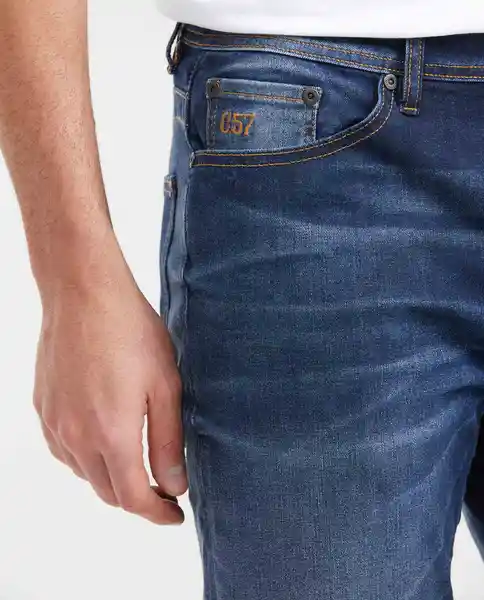 Jean Slim Fit Famous Azul Dark Ultra Oscuro 36 / 32 Chevignon