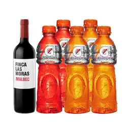 Combo Finca Las Moras Vino Tinto Malbec + Gatorade Hidratante