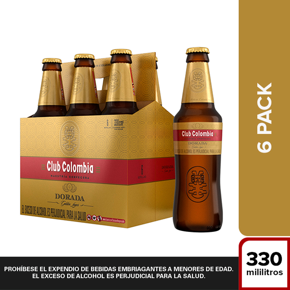 Club Colombia Cerveza Dorada 6 x 330 ml