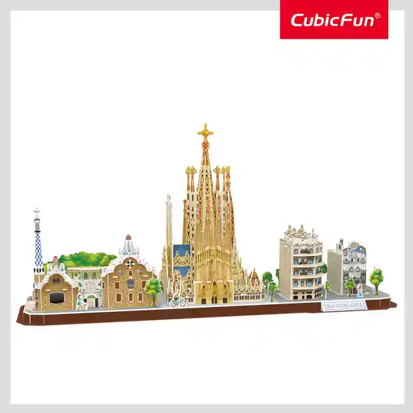 Cubic Fun Rompecabezas City Line Barcelona 3D