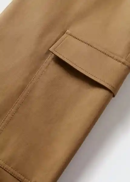 Pantalón Unifrank Camel Talla M Mujer Mango