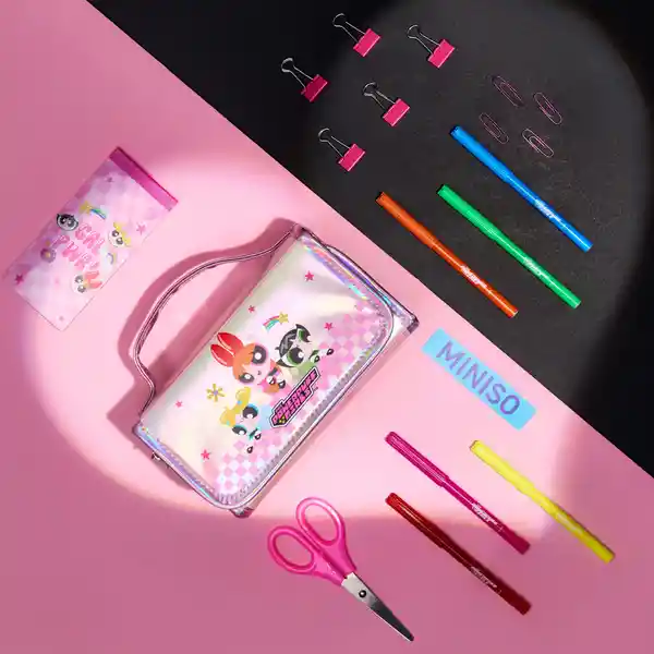 Rotulador Tijeras y Clips Serie Las Chicas Superpoderosas Miniso