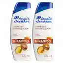 Shampoo Head Shoulders Limpieza y Revitalizacion Aceite de Argan Control Caspa Champu Head and Shoulders 375 ml x 2 Unidades