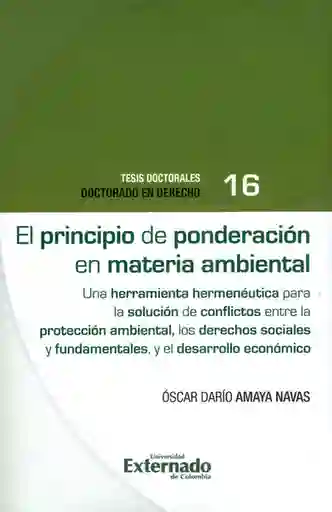 El Principio de Ponderación en Materia Ambiental