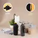 Botella Plástico Silicona Portátil de Silver Grey Negro Miniso