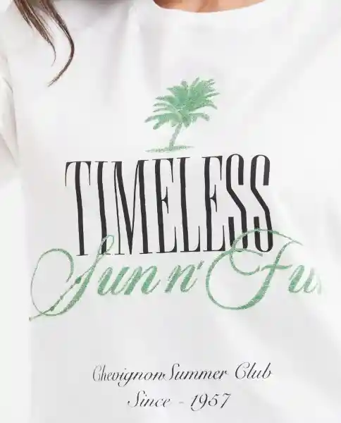 Camiseta Palmtree Graphic Tee Crudo Pristino Claro S Chevignon
