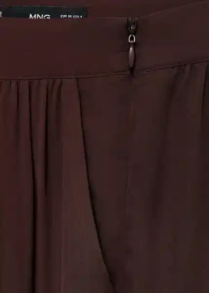 Pantalón Odalisca Chocolate Talla 40 Mujer Mango