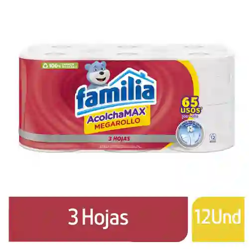 Papel Higiénico Familia Acolchamax Megarollo X 12 Rollos