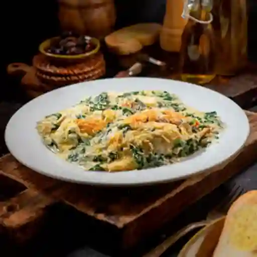 Crepes de pollo espinaca