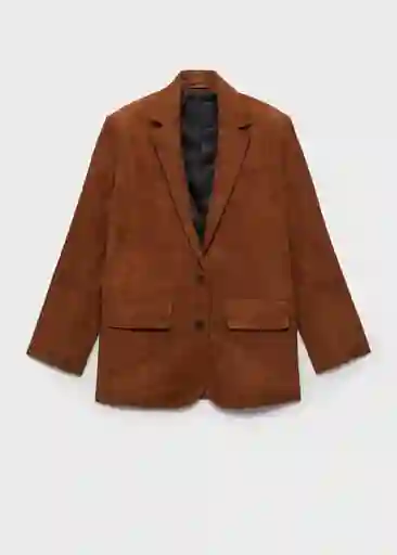 Saco Americana Nobu Tabaco Talla S Mujer Mango