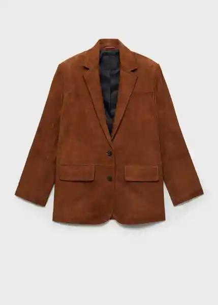 Saco Americana Nobu Tabaco Talla S Mujer Mango