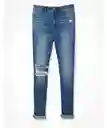 Jean Jegging Mujer Crop Azul Talla 2 Regular American Eagle