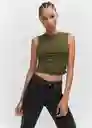 Top Taylor Khaki Talla L Mujer Mango