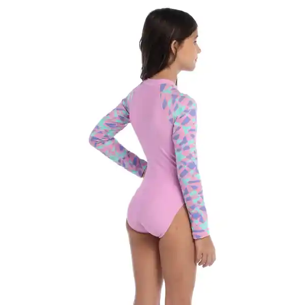 Vestido Baño Manga Larga Fractal Boom Junior Femenino 8 Speedo