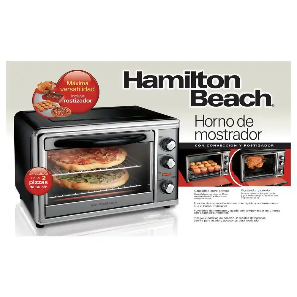 Hamilton Beach Horno Rosticero-Conveccion Marca: