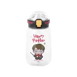 Botella Plástico Tapa Automática Serie Harry Potter Negra Miniso