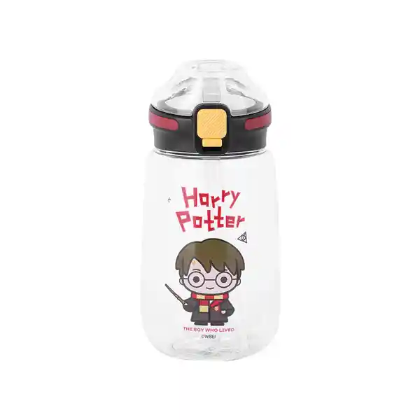 Botella Plástico Tapa Automática Serie Harry Potter Negra Miniso