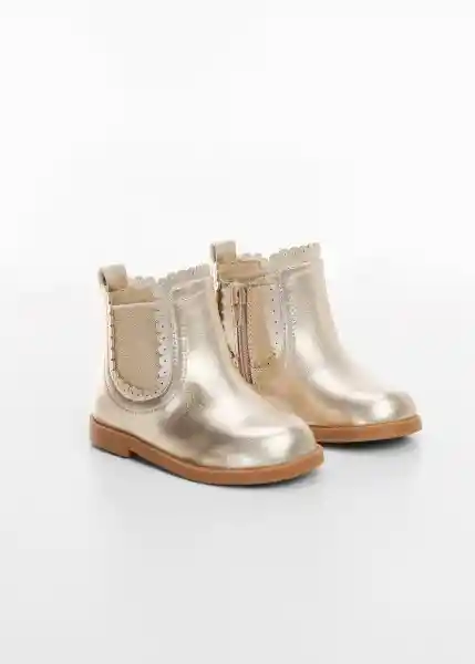 Botines Rita Oro Talla 22 Niña Mango